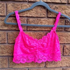 • 4/$25- La Senza Neon Pink Lace Bralette